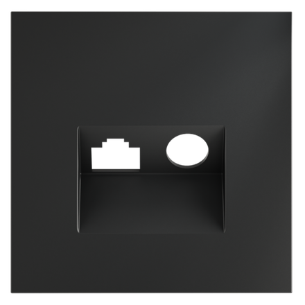 VLS002707 Накладка для розетки TV+RJ45 кат. 6, S70 (графит). (ТМ Maytoni)