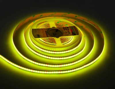 Светодиодная лента GS4951 COB 576Led/ 14W m/ 24V IP20 RGB/ 5m*10mm*3mm кратность резки 31.25mm (4 конт.)