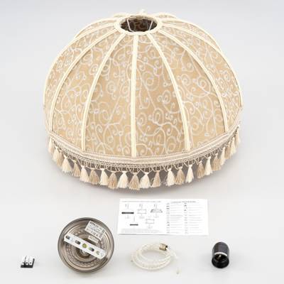 Citilux Базель CL407035 Подвесной светильник бронза с абажуром Вышивка