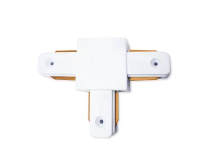 Коннектор Т-образный однофазный для соединения трековых шинопроводов GL7077 WH белый