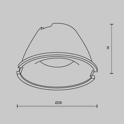 Линза для Alfa LED 24°, LensD28-24. TM Maytoni