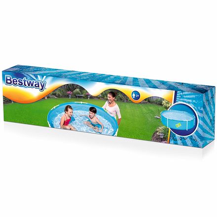 Бассейн каркасный прямоугольный цветной 122*122*30,5 см, 365 л, 56217 Bestway