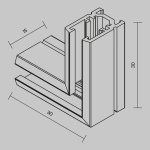 Коннектор угловой, накладной Levity, TRA184CL-11B. TM Maytoni