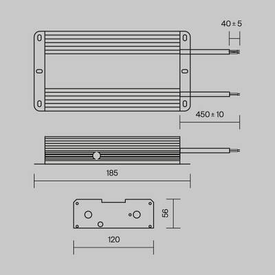 Блок питания 48В 480Вт IP67 PSL008, PSL008-480W-48V-IP67. TM Maytoni