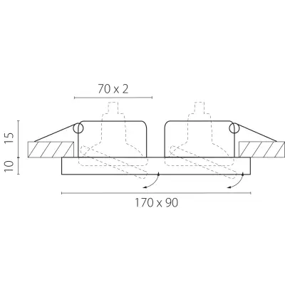 002544 Светильник RIFLE MR16/HP16 ХРОМ/ЗЕРКАЛЬНЫЙ