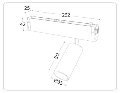 Светильник светодиодный диммируемый для шинопровода Magnetic 220V GL1201 WH белый IP20 7W 3000K-6400K 36° D35*80 (Без ПДУ)