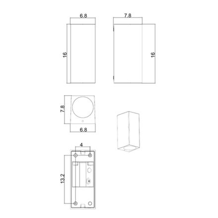 Фасадный светильник Arte Lamp ARTEFACT A3404AL-2BK, 2хGU10