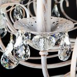 Люстра подвесная с хрусталем 3305/12 белый с золотом / прозрачный хрусталь