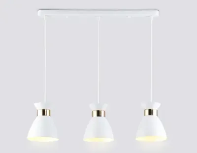 Светильник подвесной TR8466/3 WH/FGD белый/золото E27/3 max 60W 550*135*1000
