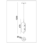 Подвесной светильник Arte lamp GENEVA A2341SP-2BK, 1хLED