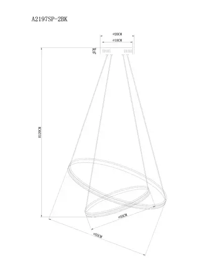 Подвесная люстра Arte Lamp FRODO A2197SP-2BK, 1хLED