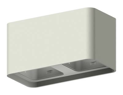 Корпус светильника накладной для насадок 70*70mm C7852 SGR серый песок 190*95*H100mm MR16 GU5.3