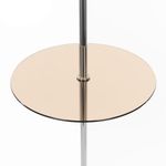 Citilux Линц CL402973T Торшер хром со столиком и кремовым абажуром