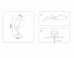 Светильник уличный настенный поворотный архитектурный ST3892 BK черный IP65 GU10 max 35W D60*198