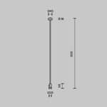 Крепление потолочное Long одинарное 760мм Flarity платина, TRA159C-SL1-PT. TM Maytoni