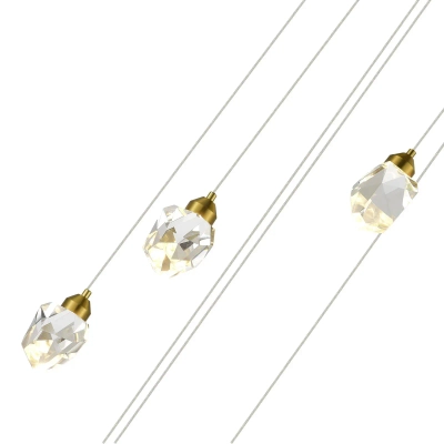 SL6114.203.06 Светильник подвесной ST-Luce Золотистый/Прозрачный LED 6*3W 3000K