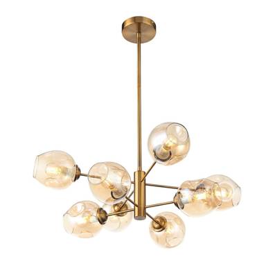 SL1500.203.08 Светильник подвесной ST-Luce Золотистый/Янтарный E14 8*40W