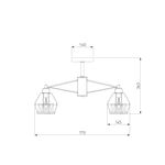 Люстра потолочная лофт 70075/8 черный, E14х8
