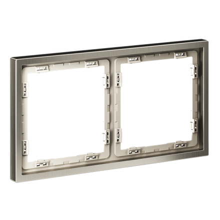 VLSM120211 Рамка металлическая на 2 поста, S70 Metal (никель). (ТМ Maytoni)