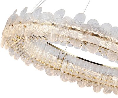 Люстра Лиона латунь d80 h150 Led 140W (3000K)