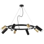 LR0184048740 Люстра RULLO 8х50W GU10 ЧЕРНЫЙ/ЗОЛОТО (571018+214440-4+214487-4+202430-8)