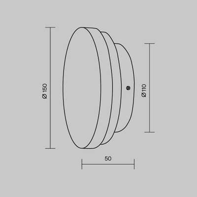 Настенный светильник (бра) Basic Texture 2700-4000К 5Вт MOD461WL-L5BK. TM Maytoni
