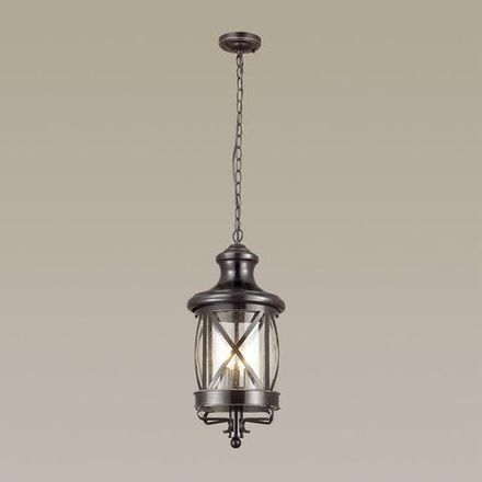 4045/3 NATURE ODL18 751 черный/золотая патина Уличный светильник-подвес IP44 E14 3*60W 220V SATION