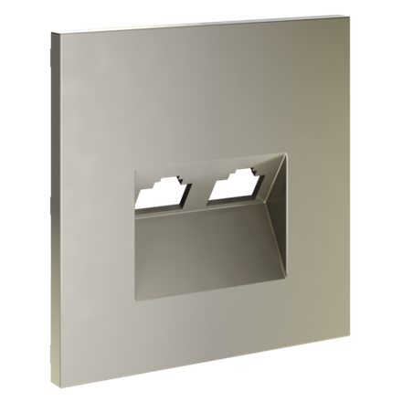 VLS001404 Накладка для розетки компьютерной двойной RJ45+RJ45 кат.6, S70 (шелк). (ТМ Maytoni)