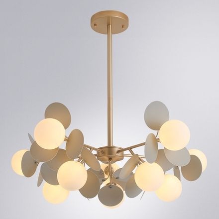 Люстра на штанге Arte Lamp PEACOCK A1369SP-10GY, 10хG9