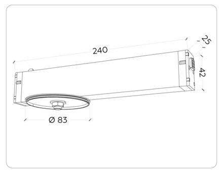 Крепеж трековый для корпуса DIY D85mm Magnetic 220V A2541 WH белый 232*83*55