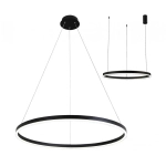 08228,19A(4000K) Подвес Тор черный d100 h150 Led 56W (4000K) 2 типа крепления, диммируемый, с пультом ДУ