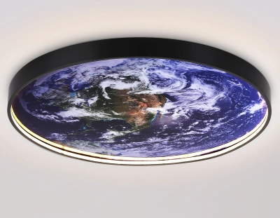 Светильник светодиодный настенно-потолочный FW11136 BK черный 50W LED 3000-6400K D800*38