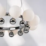 801124 Люстра SFERETTA 12х40W G9 ХРОМ/БЕЛЫЙ Lightstar