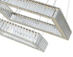 Подвесная светодиодная люстра с хрусталем TR5007/2 GD/CL золото/прозрачный 90W 3000K/4200K/6400K 600*400*950 (Без ПДУ)