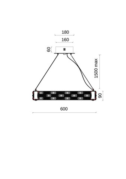 Люстра подвесная Festo Gold FL1051-7P, LED