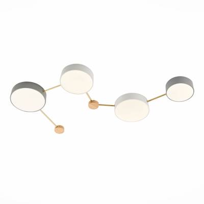 SLE600102-04 Светильник потолочный Золотистый, Светлое дерево/Белый, Серый LED 4*16,5W 4000K