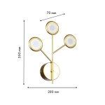 Бра Mugs 4253-3W, 3*LED*3W, 765LM, 4000K. ТМ F-Promo