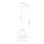 Подвесной светильник со стеклянным плафоном 50205/1 черный/бронза, G9х1