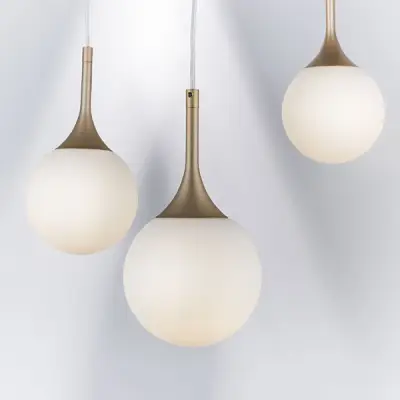 813013 Подвес GLOBO 1х40W E14 champagne gold/white Lightstar