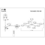 SLE6003-502-08 Светильник потолочный Белый/Белый LED 8*10W