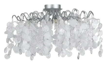 Светильник потолочный Crystal Lux TENERIFE PL8 SILVER 3181/108