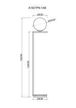 Торшер Arte Lamp BOLLA-UNICA A1921PN-1AB, 1хE27