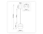 Светильник светодиодный подвесной LH11001 GD/FR золото/белый матовый 20W 3000K D180*200