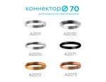 Коннектор декоративный для соединения корпуса светильника D70+D70mm A2073 PPG золото розовое полированное D70*H9mm Out1.5mm
