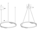 08263-80,36 Подвес Кастела латунь d80 h150 Led 40W (3000K) 2 типа крепления