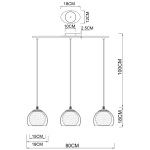 Подвесной светильник Arte Lamp RASTABAN A7984SP-3CC, 3хE27