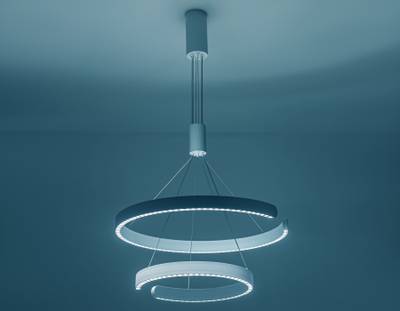 Светильник подвесной светодиодный FL5884/2 WH белый 45W 3000K/4200K/6400K D600/400*1200 (без ПДУ)