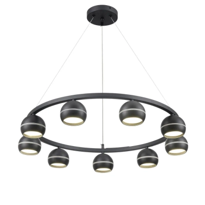 8242/9 COMFI LN26 245 черный металл Светильник подвесной LED GX53 8*7W 220V LUAZANA