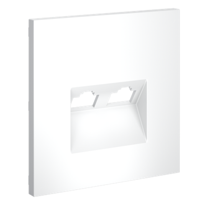 VLS001402 Накладка для розетки компьютерной двойной RJ45+RJ45 кат.6, S70 (белый матовый). (ТМ Maytoni)