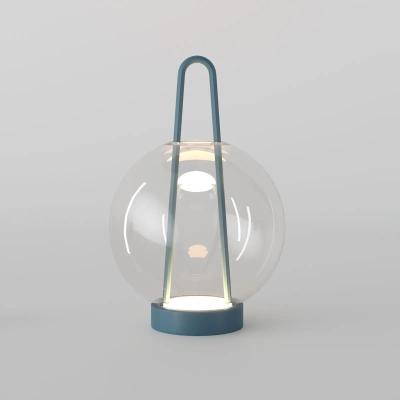 Настольный светодиодный светильник со стеклянным плафоном 80507/1 синий, LED